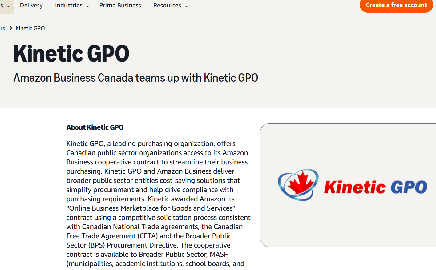 Amazon Business teams up with Kinetic GPO Image