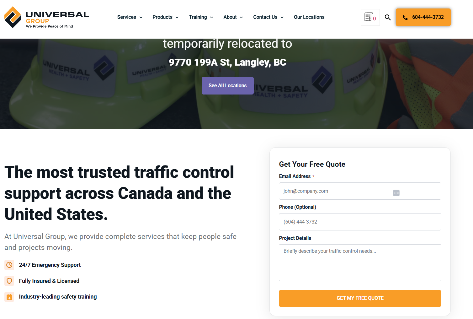 The most trusted traffic control support across Canada and the United States.